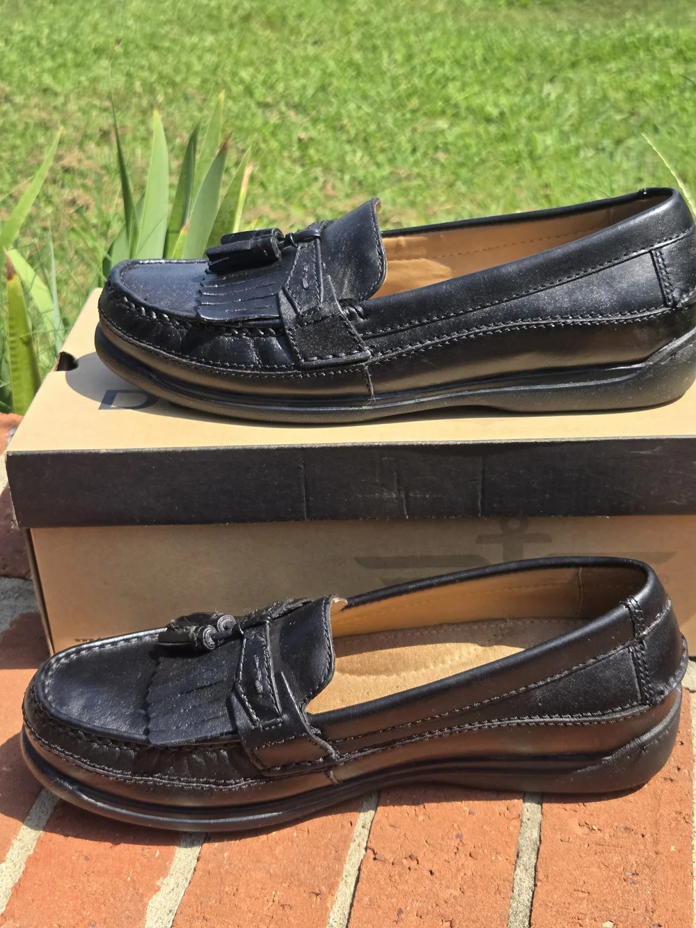 Mens Dockers Sinclair Black 90-7325 Tassel Loafers Size 8